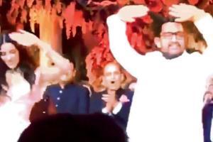 Aamir Khan dances on Aati Kya Khandala at Ambani wedding party