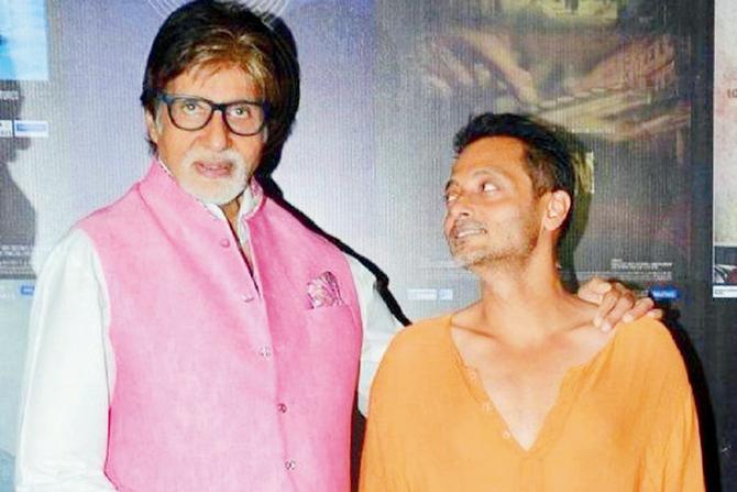 Amitabh Bachchan with director Sujoy Ghosh