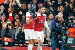 Aubameyang's brace helps Arsenal seal Europa quarters berth