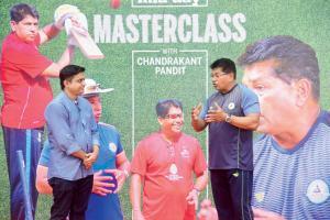Coach Chandrakant Pandit shares tricks of trade with young cricketers