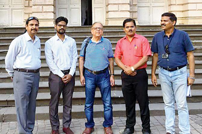 L-R Deepak Paunikar, Arun Kotnis in blue shirt in the centre, Sanjay Sawant and Sanjay Adhav have worked on the Fitzgerald project