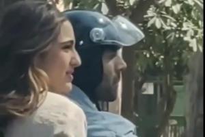 Sara gets trolled for not wearing a helmet on her bike ride with Kartik