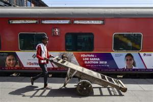 Advertisement on train coaches to raise voter awareness
