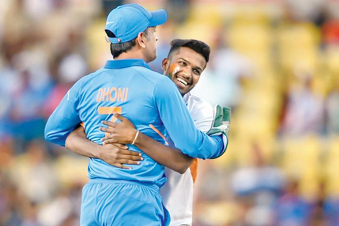 The fan gets his hug