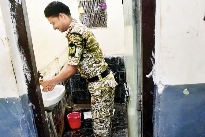 GRP staff also face acute water shortage issues at the only common toilet inside the station.