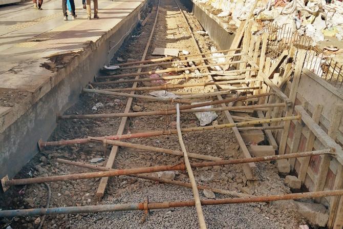 The previous slow train platform has been widened from 7 metres to 12 metres