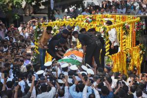 Manohar Parrikar cremated with full military, state honours