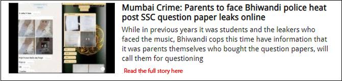 Mumbai Crime: Parents to face Bhiwandi police heat post SSC question paper leaks online
