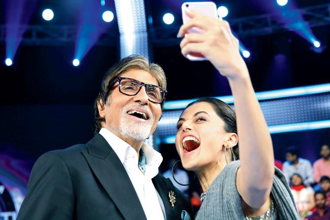 Pannu with Amitabh Bachchan