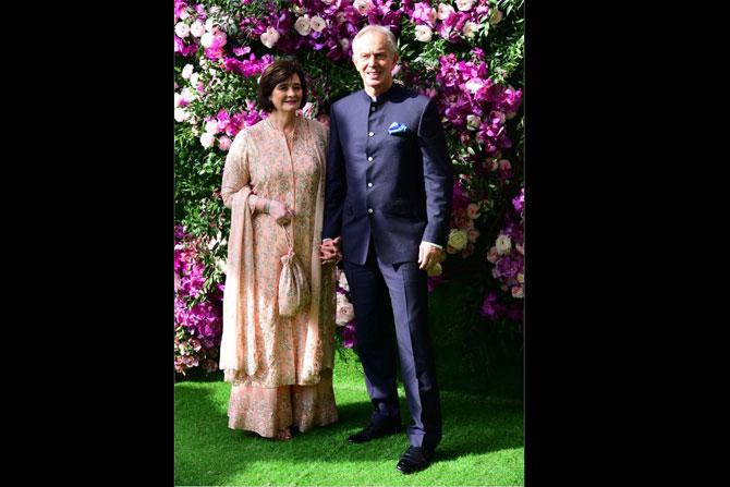 Tony Blair with wife