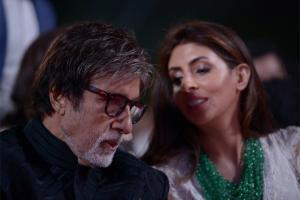 Amitabh Bachchan whistles to make video of daughter Shweta's catwalk