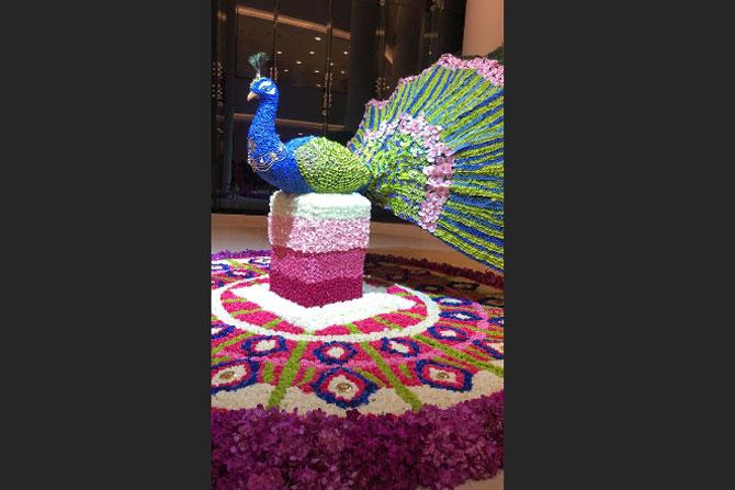 Peacock at  Akash Ambani and Shloka Mehta
