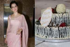 Kangana Ranaut cut this delicious looking cake on her birthday