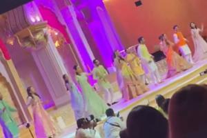 Photos, videos of Akash Ambani-Shloka Mehta's 'mala-mehendi' ceremony