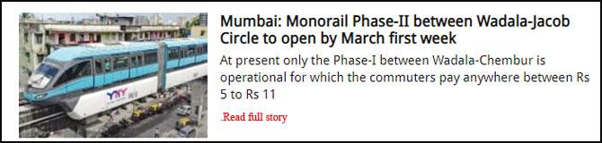 Mumbai: Monorail Phase-II between Wadala-Jacob Circle to open by March first week