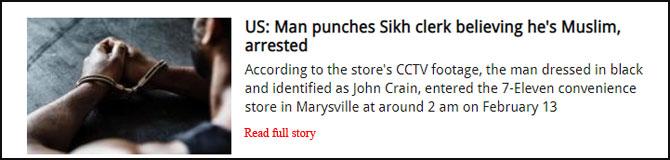US: Man punches Sikh clerk believing he