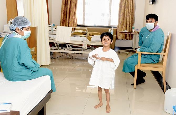 Mayank will have to go to Jupiter Hospital for regular check-ups. Pic/Sameer Markande