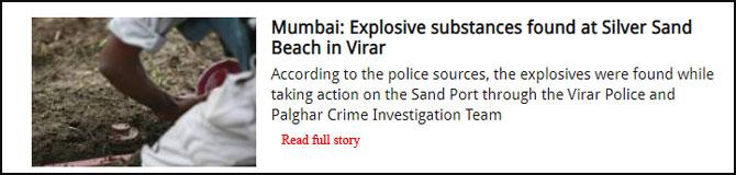 Mumbai: Explosive substances found at Silver Sand Beach in Virar