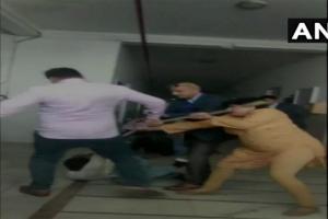 Two men enter college to beat up teacher, get thrashed by staff