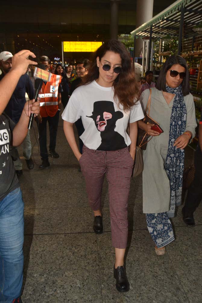 Ranbir Kapoor and Ileana D'Cruz spotted at the airport