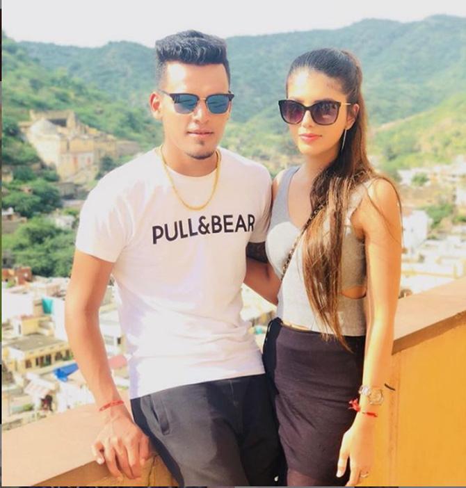 Rahul Chahar is an Indian cricketer who plays for Rajasthan in First-Class cricket.
Rahul Chahar posted this picture with ladylove Ishani when they completed 4 years of dating.