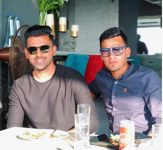 Rahul Chahar made his T20I debut for India on August 6, 2019 in a match against West Indies. He took 1/27 in that match.
In picture: Brothers Deepak Chahar and Rahul Chahar enjoying lunch together.