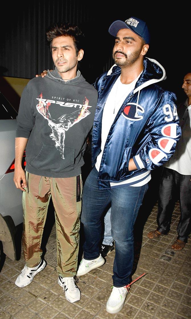 Arjun Kapoor and Kartik Aaryan also attended the special screening of Student Of The Year 2 in Juhu.