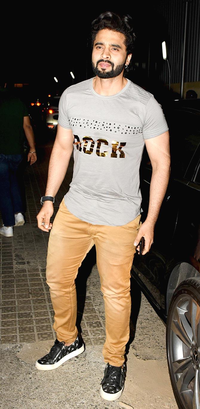 Jackky Bhagnani arrives for the special screening of Student Of The Year 2 at a multiplex in Juhu.