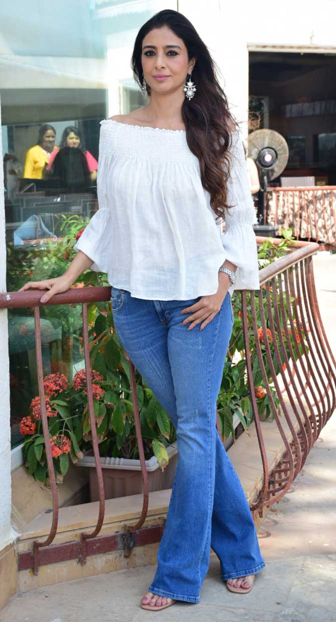 Tabu stars as the Ajay's character's former wife. When the film's trailer dropped, several critics pointed out that the movie seems to follow the archaic template of women competing for the love and attention of a man. However, Tabu said the film explores interpersonal relationships in a mature manner. 