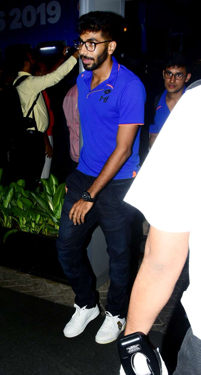 Mumbai Indians pacer Jasprit Bumrah arrives at Antilia for the grand IPL party