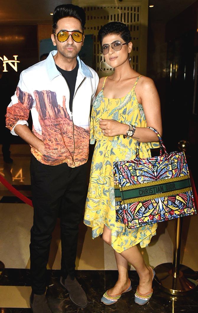 Ayushmann Khurrana and wife Tahira Kashyap also attended the special screening of De De Pyaar De at Andheri multiplex.