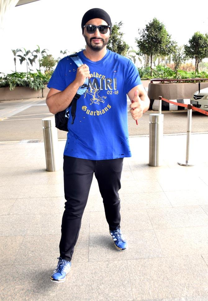 Arjun Kapoor was also spotted at the Mumbai airport. The actor, on the professional front, will be next seen in India's Most Wanted. The film is scheduled for release on May 24.