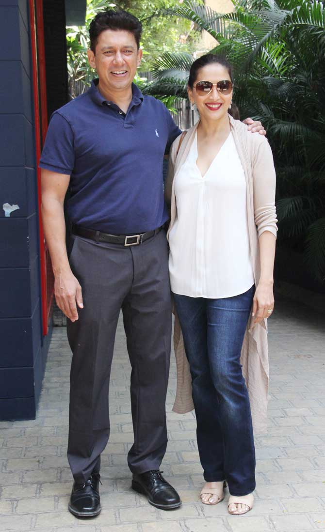Madhuri married Shriram Madhav Nene, a cardiovascular surgeon on 17 October 1999. The couple have two sons, Arin (b. March 2003) and Rayaan (b. March 2005). Madhuri had quit the Bollywood industry after her marriage. She made her comeback with Aaja Nachle in 2007.