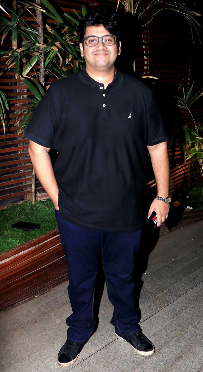 Juggling the shoot of Ekta Kapoor's offering with another film, Nushrat Bharucha is currently busy juggling and travelling between the cities. 
In picture: Milap Zaveri was all smiles when snapped at Nushrat Bharucha's birthday bash. 