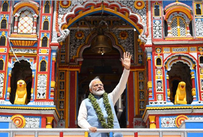 Prime Minister Narendra Modi on May 19 offered prayers at the Kedranath temple. Modi, who arrived in Kedarnath on May 18, meditated at a cave called 'Dhyan Kutia'. Speaking to the media after offering prayers on Sunday morning, Narendra Modi said that he was blessed to spend a night at the holy shrine. 