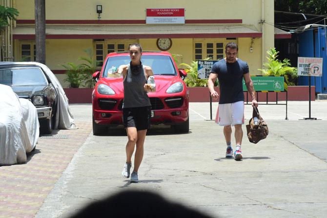 Sohail Khan was also spotted on his way to the gym in Bandra. 