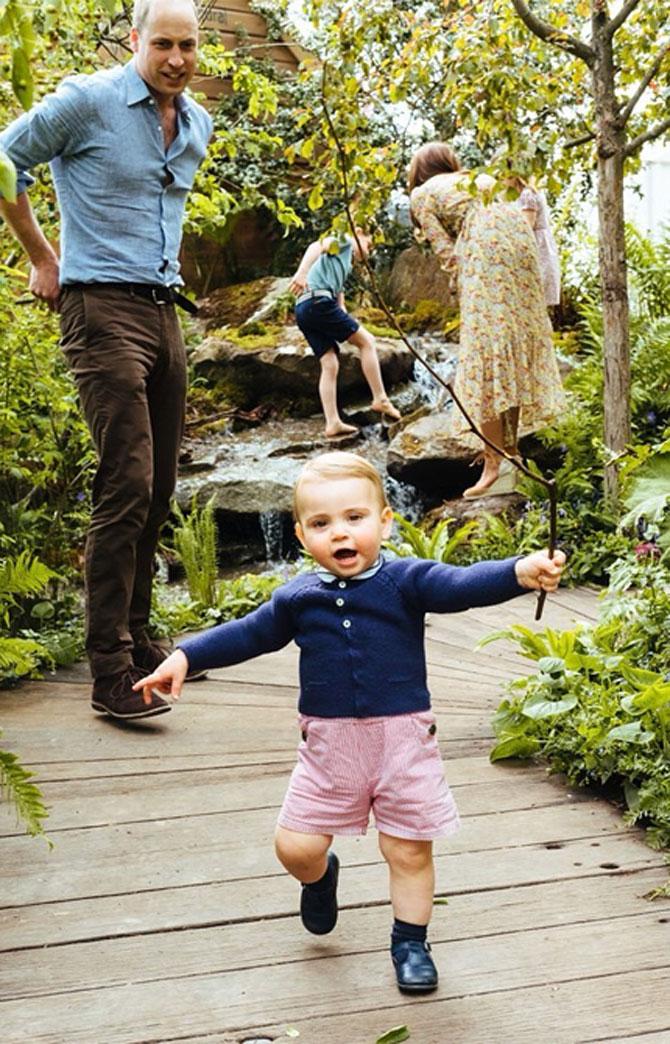 Britain's Prince William, Duke of Cambridge and Britain's Catherine, Duchess of Cambridge with their children Prince George, Princess Charlotte and Prince Louis visited the Adam White and Andree Davies co-designed 'Back to Nature' garden ahead of the RHS Chelsea Flower Show in London