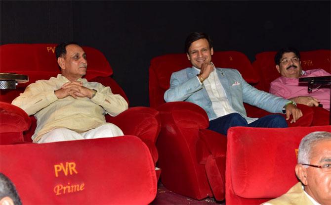 A special screening of the biopic 'PM Narendra Modi' was held on May 21 at PVR Acropolis in Ahmedabad with Gujarat Chief Minister Vijay Rupani in attendance
