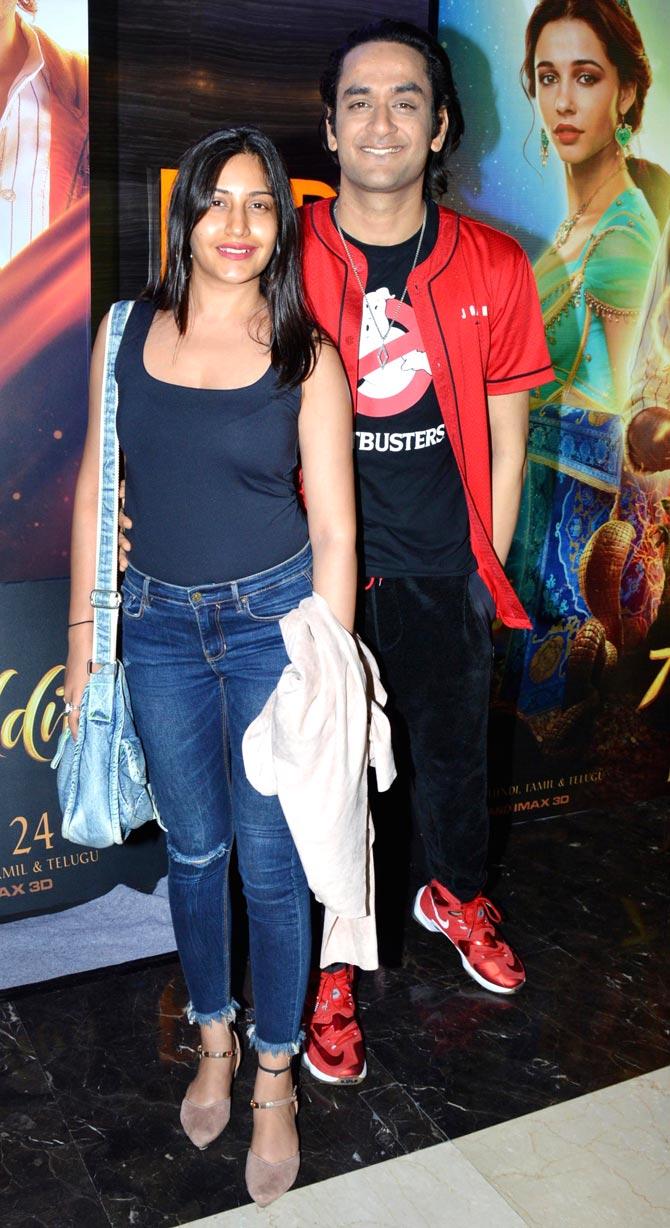 The animated classic 'Aladdin' was directed by John Musker and Ron Clements and premiered in 1992. It earned more than USD 504 million globally.
In picture: Surbhi Chandna and Vikas Gupta were also snapped at the screening.