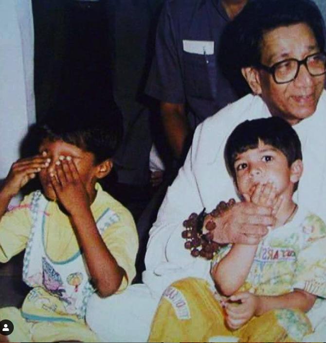 In a throwback Thursday post, Amit Thackeray took to Instagram and shared a rare, candid picture of himself with Bal Thackeray during his childhood days. While sharing this picture with his followers on Instagram Amit Thackeray captioned it: Some Moments always stay Forever! A point of commonality with Balasaheb. 