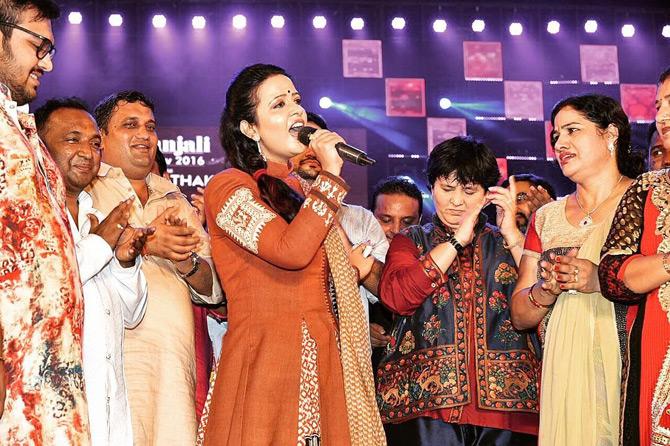 Amruta Fadnavis debuted as a playback singer in the Prakash Jh film 'Jai Gangaajal' with the song titled 