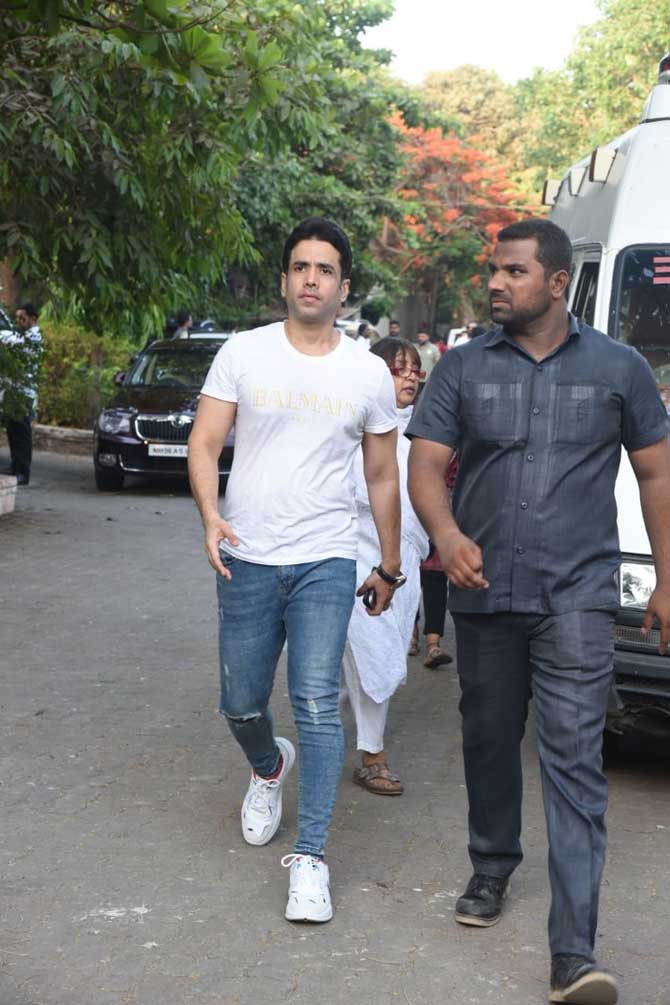 Tusshar Kapoor was also seen at Veeru Devgan's funeral at Vile Parle crematorium. He told mid-day.com about the action director, 