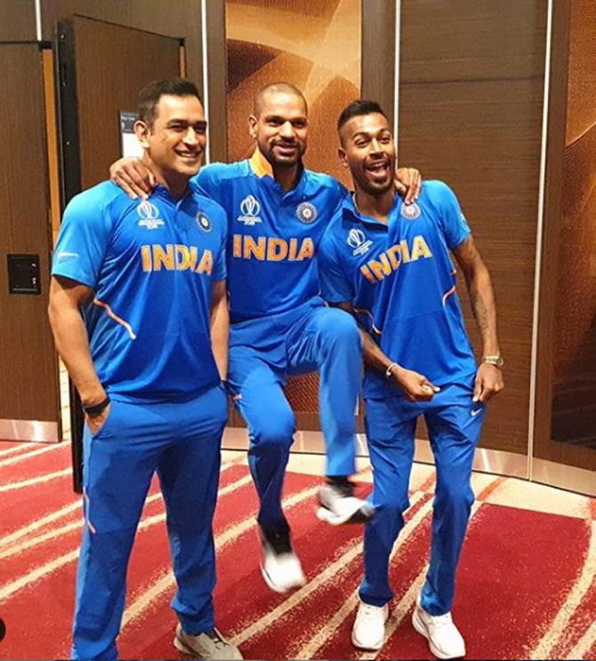 The Indian cricket team official handle posted this picture where Hardik Pandya, Shikhar Dhawan and MS Dhoni are seen sharing a light moment. The picture was captioned as, 