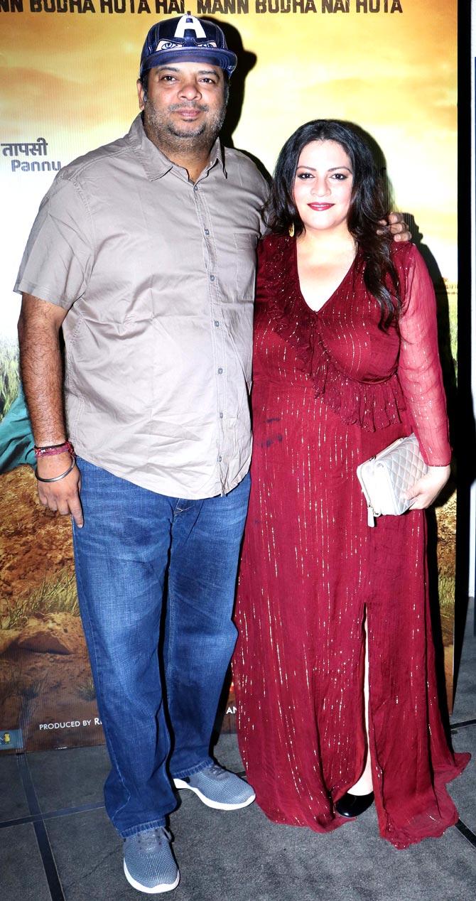 The film is produced by Reliance Entertainment, Anurag Kashyap and Nidhi Parmar and directed by debutante Tushar Hiranandani.
In picture: Tushar Hiranandani with Nidhi Parmar at the wrap-up bash held at a popular club in Bandra, Mumbai.