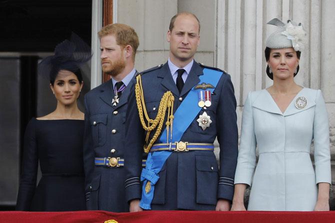 The British royals - Kate Middleton, Prince William, Meghan Markle, and Prince Harry are called the fab four. 