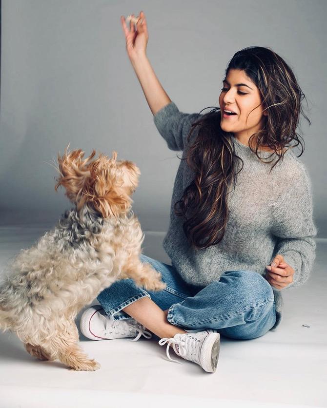 On the occasion of World Pet Day, Ananya Birla took to Instagram and shared rare, candid moments of her playing with her pet Skai. In the pictures, Ananya was seen enjoying her time as a pet mother as she got playful with her dog