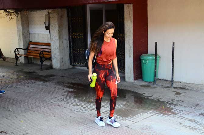 Malaika Arora is on an all-time high as international icon Jennifer Lopez and many other renowned names have together invested in an Indian yoga and wellness start-up called SARVA.
In picture: Malaika Arora at her fitness studio in Bandra