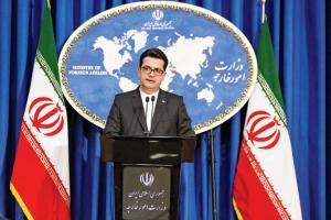 Abbas Mousavi, spokesman for Iran's Foreign Ministry, at a press conference in Iran's capital Tehran on May 28. Pic/AFP