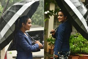 These photos of Amruta Fadnavis enjoying rains are romantic as ever!