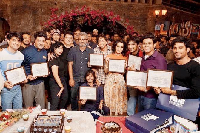 Sharma with Chhichhore cast